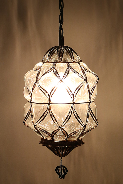 Filigree Blown Hanging Lamp Model 1